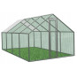 Voliéra metalică pentru grădină cu acoperiș 6 x 3 x 1.95 m