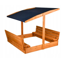 XXL nisipire 150 cm cu acoperiș și bănci