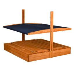 XXL nisipire 150 cm cu acoperiș și bănci