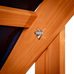 XXL nisipire 150 cm cu acoperiș și bănci