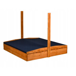 XXL nisipire 150 cm cu acoperiș și bănci