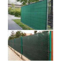 Rețea de umbrire pentru schele și gard de culoare verde cu 90% umbrire, 135g/m2