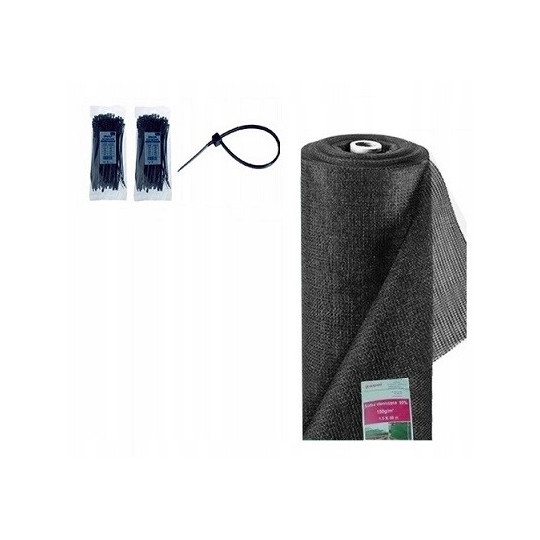 Rețea de umbrire pentru schele și gard de culoare verde cu 90% umbrire, 135g/m2