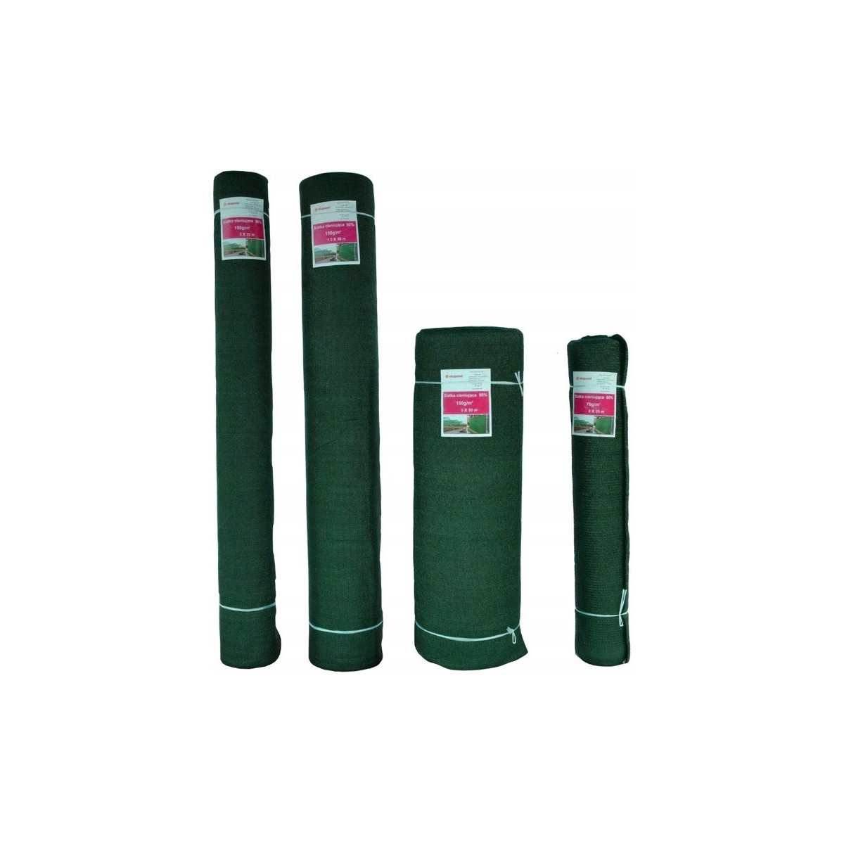Rețea de umbrire pentru schele și gard de culoare verde, cu 90% umbrire, 135g/m2