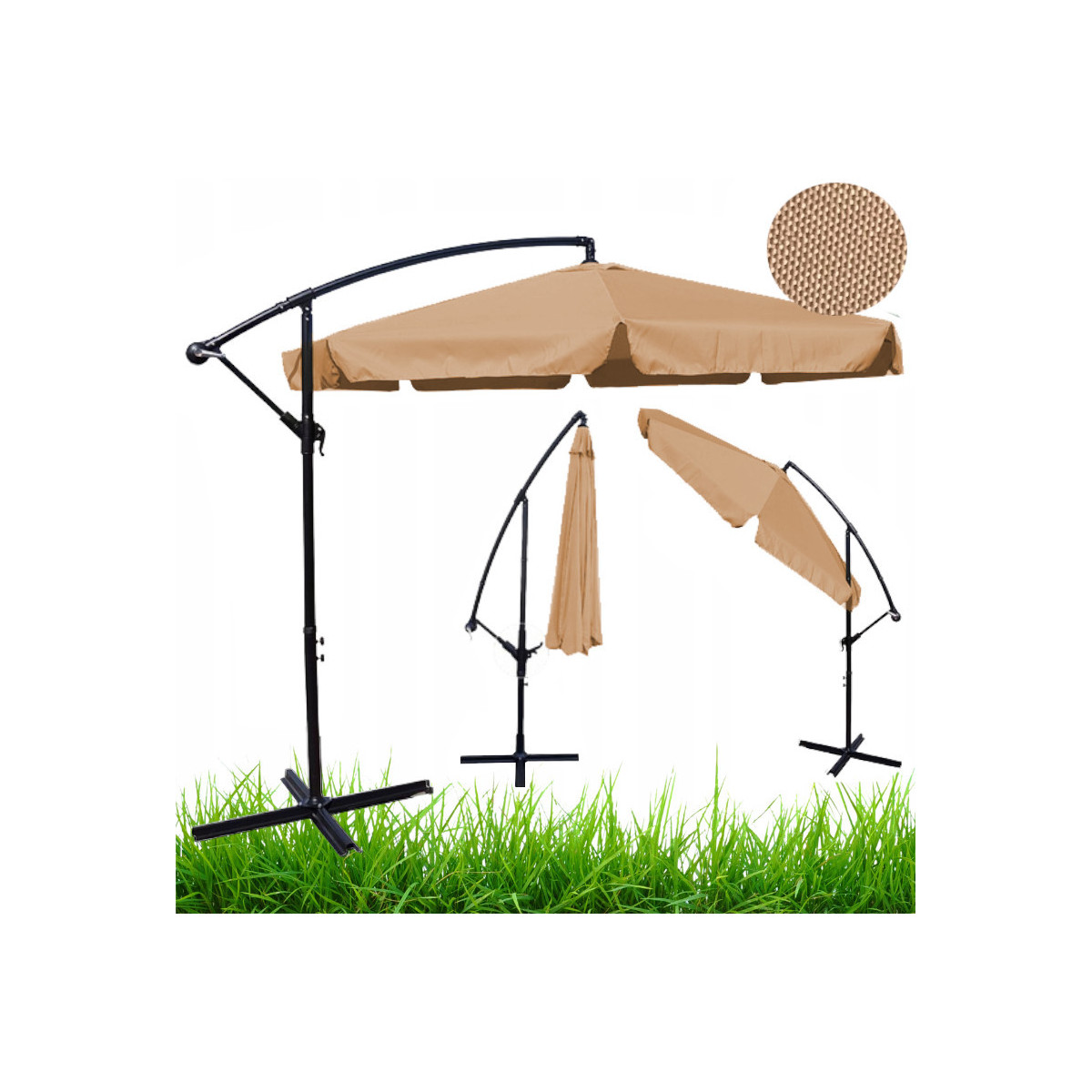 Cappuccino umbrela cu volane 350 cm