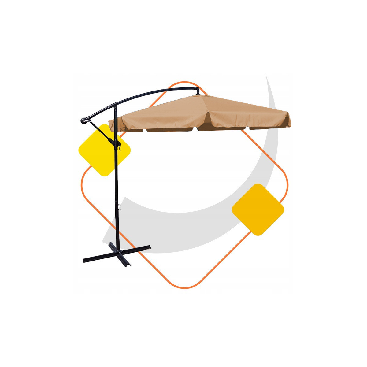 Cappuccino umbrela cu volane 350 cm