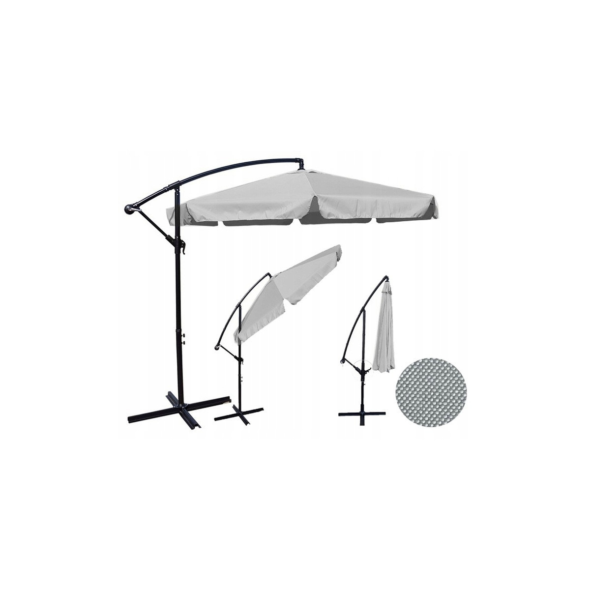 Umbrele de grădină de calitate în culoare gri deschis