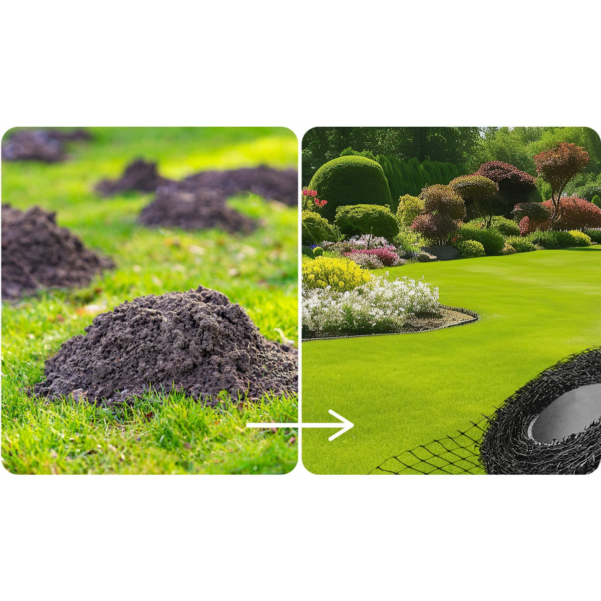 Plasă împotriva cârtițelor cu dimensiunea de 2x100 m, extra rezistentă, 32g/m2