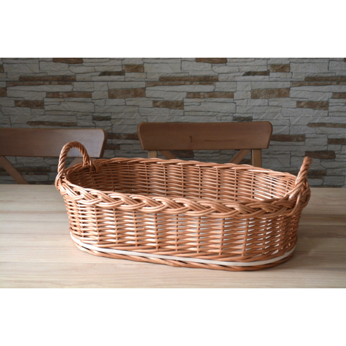 Coș oval cu mânere