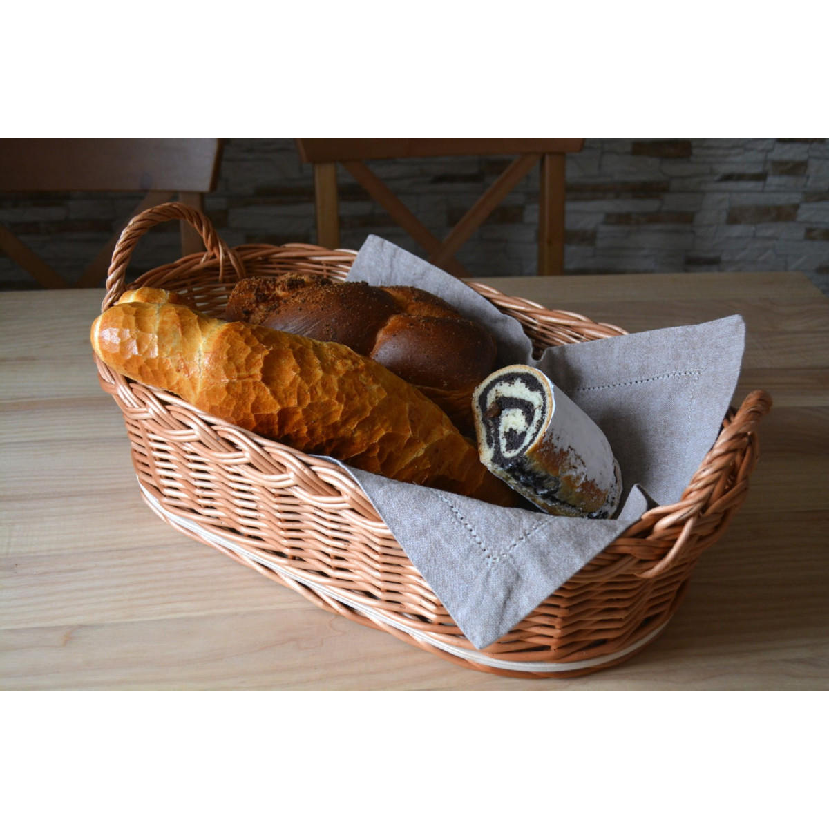 Coș oval cu mânere