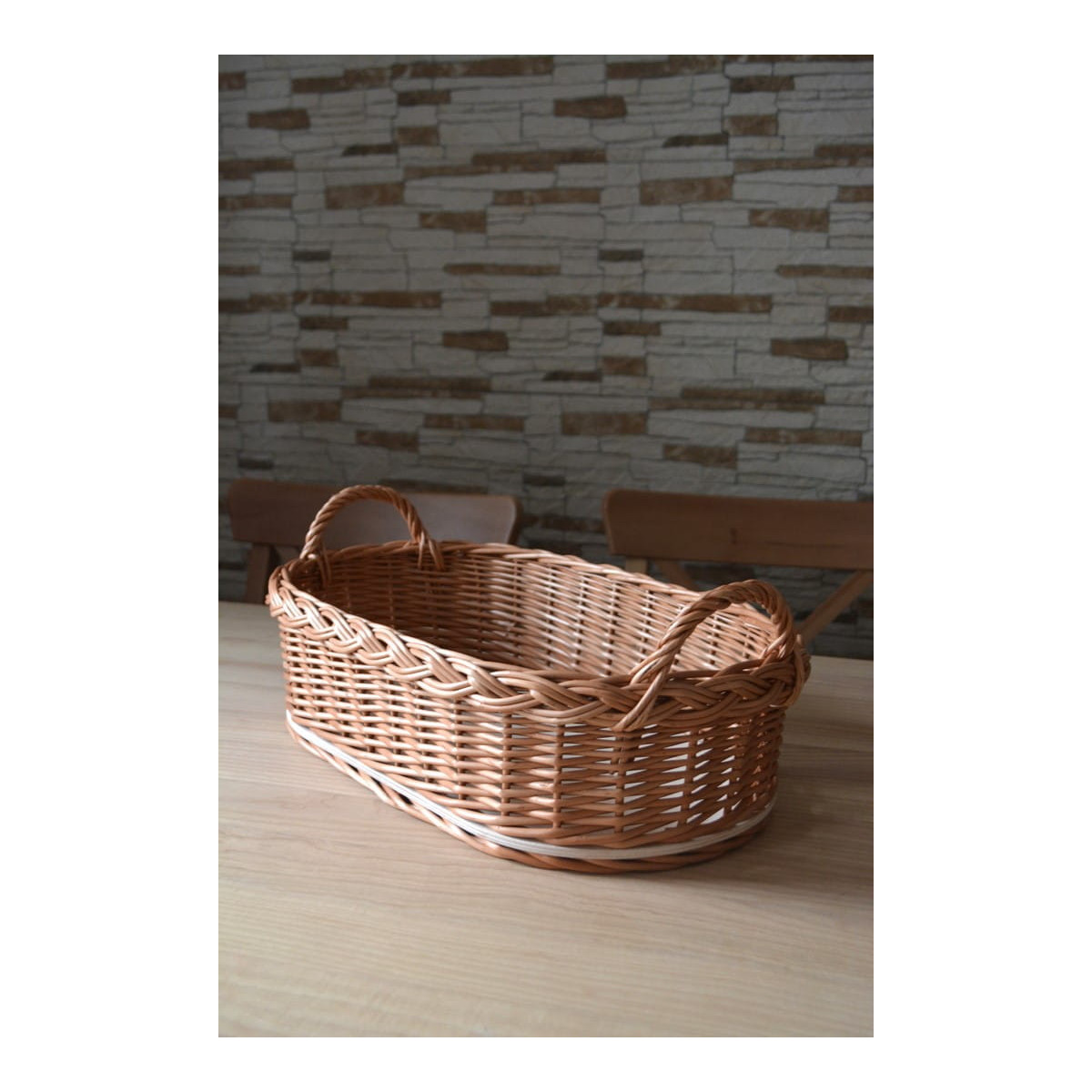 Coș oval cu mânere