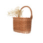 Coș oval din ratan cu mânere, 25 cm