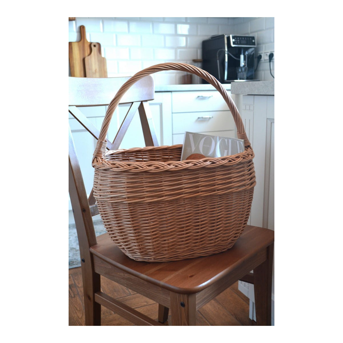 Coș mare din ratan LEON