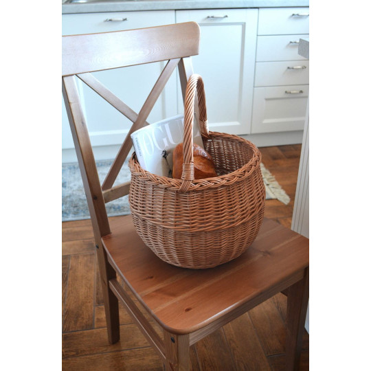 coș mic și rotund din ratan de calitate