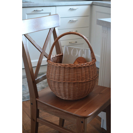 coș mic și rotund din ratan de calitate