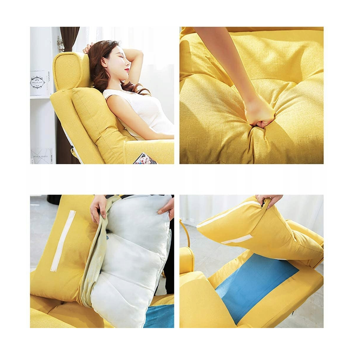 Scaun confortabil pentru living, gri deschis