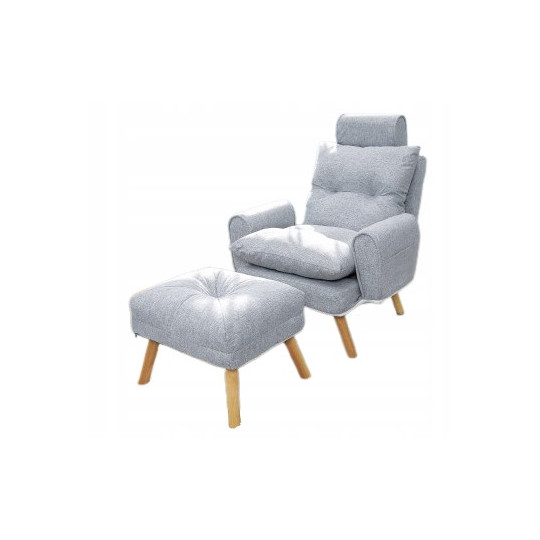 Scaun confortabil pentru living, gri deschis