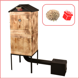 Udiță din lemn cu două camere și acoperiș din tablă + Cadou