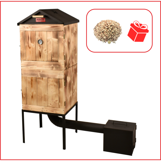 Udiță din lemn cu două camere și acoperiș din tablă + Cadou