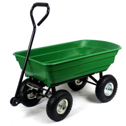 Cărucior de grădină de culoare verde