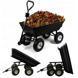 Vehicul de grădină pentru transport, de culoare neagră