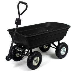 Vehicul de grădină pentru transport, de culoare neagră