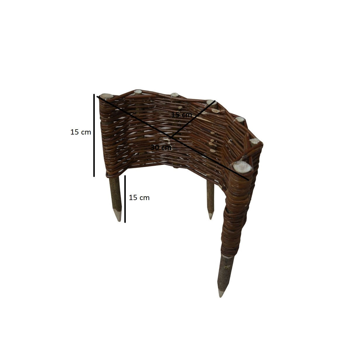 Palisada rotundă din nuiele 15/30cm