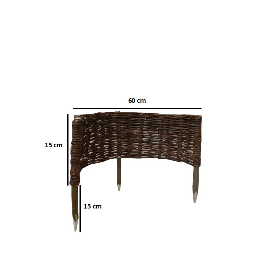 Palisada rotundă din nuiele 15/60cm