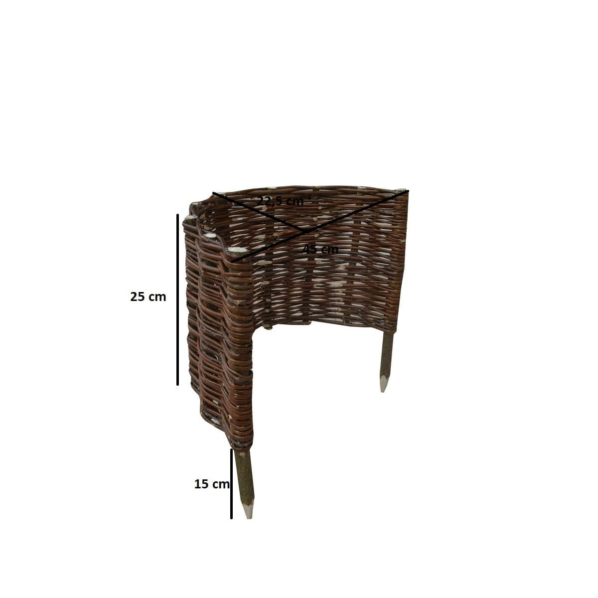 Baston rotund din rachita 25/45cm