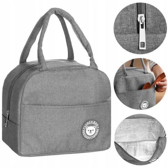 Termo geantă de picnic cu o capacitate de 4L în culoarea gri