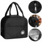 Geantă termică de picnic neagră cu o capacitate de 4L