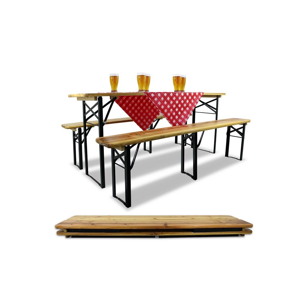 Set de bere pliabil, 3 piese.