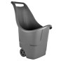 Cărucior multifuncțional de grădină cu roți, 50L, culoare gri închis