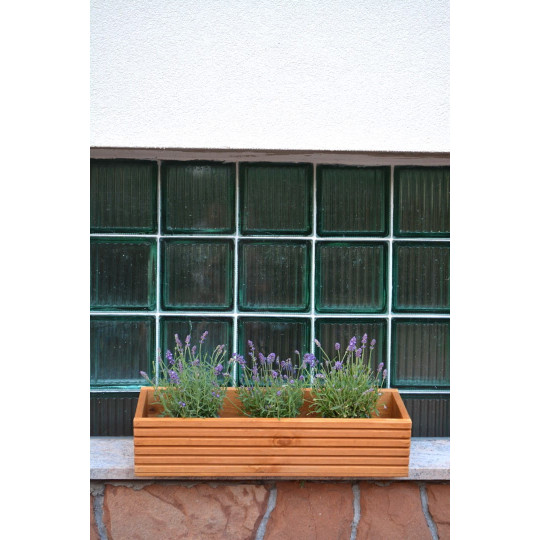 Vas de flori de culoare bej din lemn de pin de calitate superioară