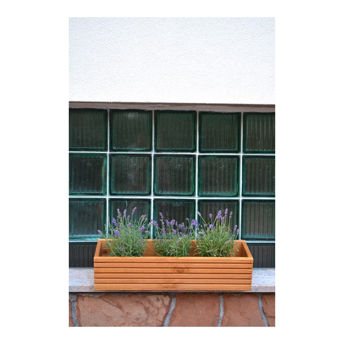 Vas de flori de culoare bej din lemn de pin de calitate superioară