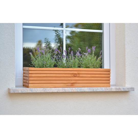 Vas de flori de culoare bej din lemn de pin de calitate superioară