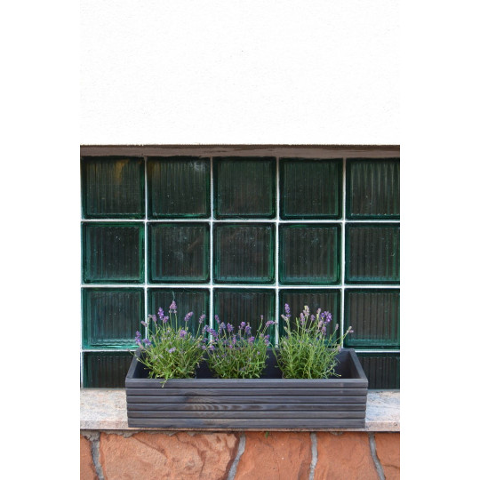 Ghivece mari pentru fereastră de culoare gri închis