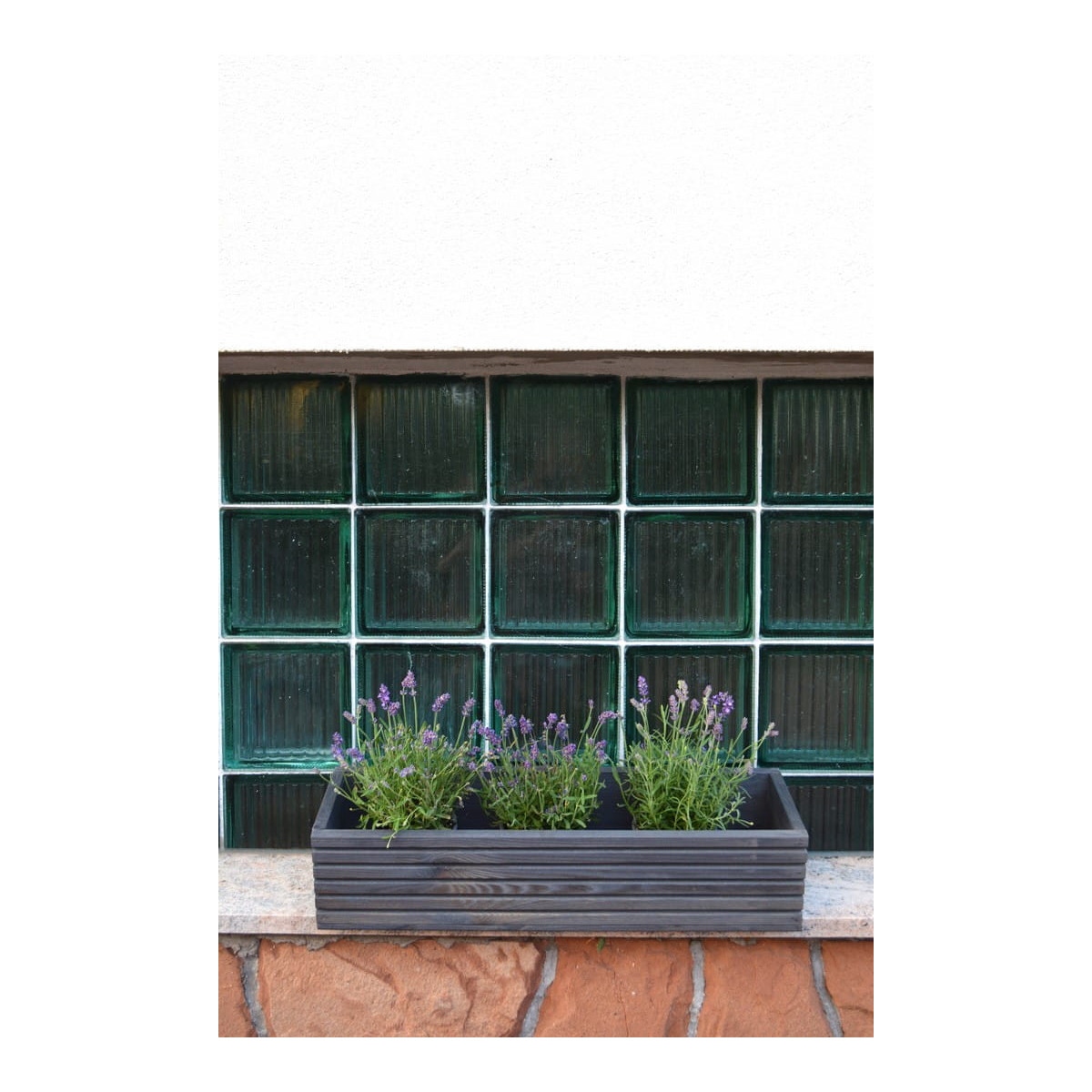 Ghivece mari pentru fereastră de culoare gri închis