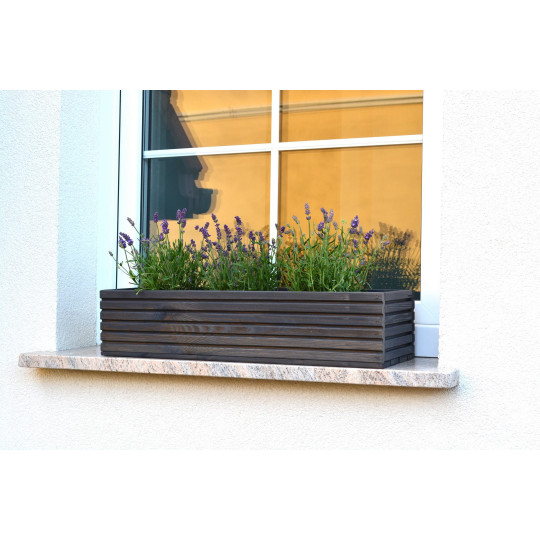 Ghivece mari pentru fereastră de culoare gri închis