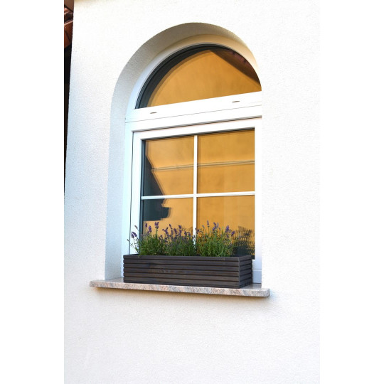 Ghivece mari pentru fereastră de culoare gri închis