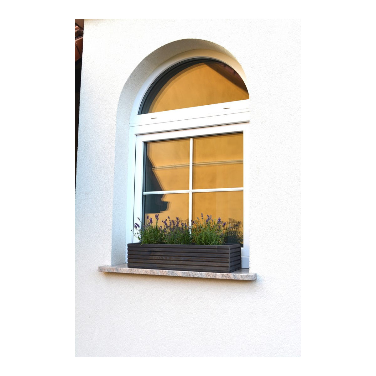 Ghivece mari pentru fereastră de culoare gri închis