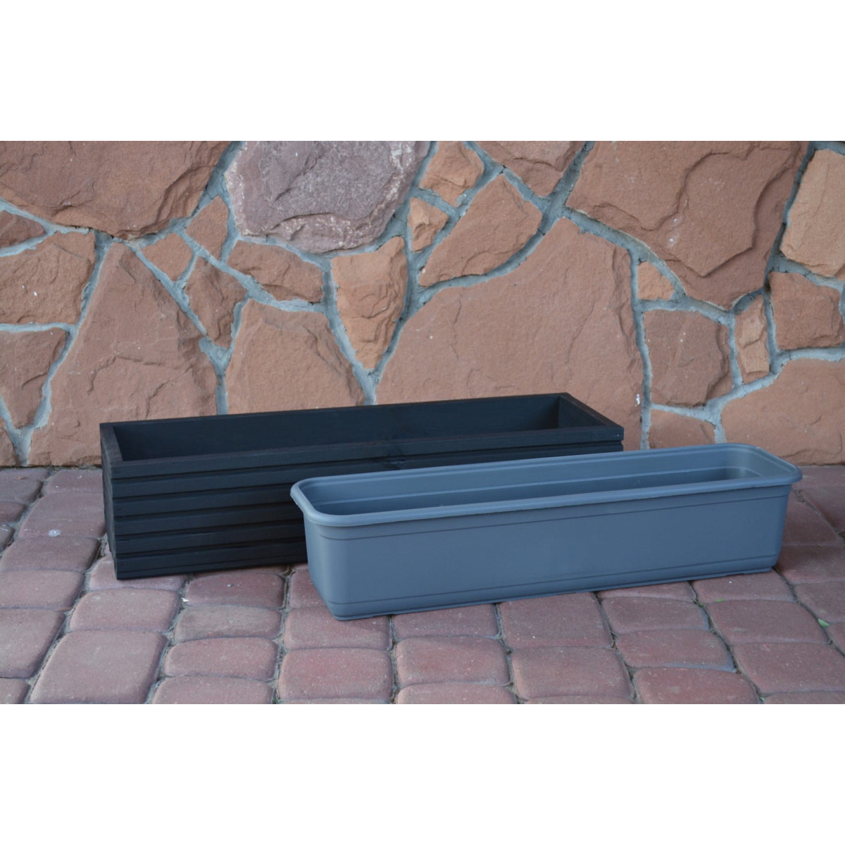 Găleți pentru feronerie din lemn de culoare neagră