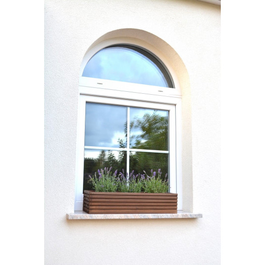 Design de ghiveci din lemn de culoare marron închis