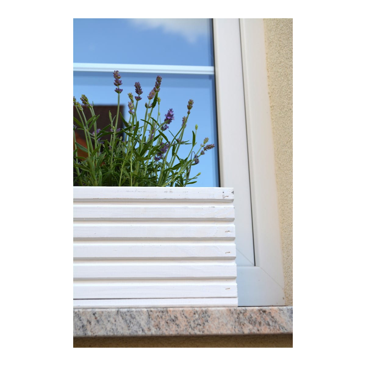 Romantic ghiveci din lemn de culoare albă