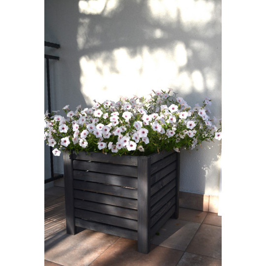 Vaze din lemn gri închis