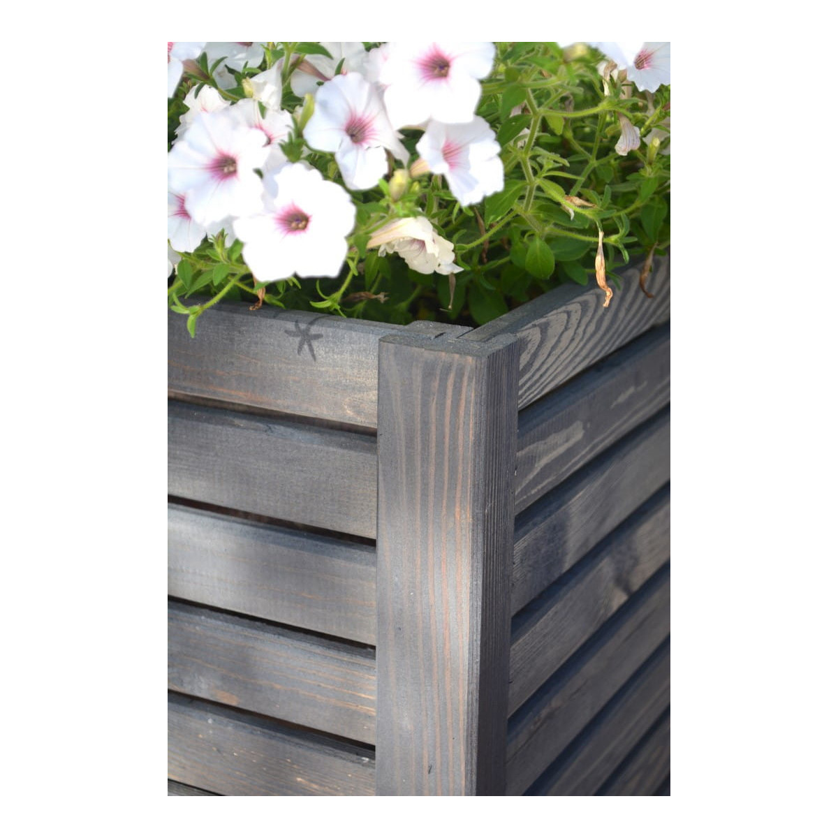 Vaze din lemn gri închis