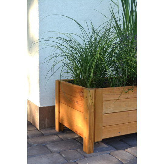 Ghiveci de calitate din lemn, de culoare bej deschis