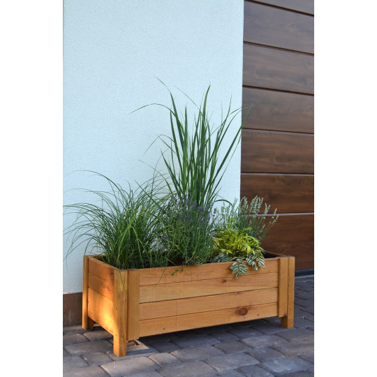 Ghiveci de calitate din lemn, de culoare bej deschis