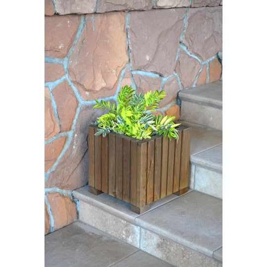 Ghivece moderne pentru terasă, culoare maro, 25 cm