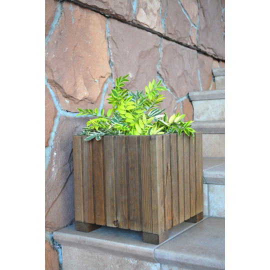 Ghivece moderne pentru terasă, culoare maro, 25 cm